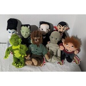 NWT Lot of 8 Universal Studios Monsters Plush Dolls Stuffins Halloween Set